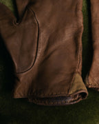 -SPECIAL- “HERMÈS” 80’s-90’s Chaine d’ancre leather gloves