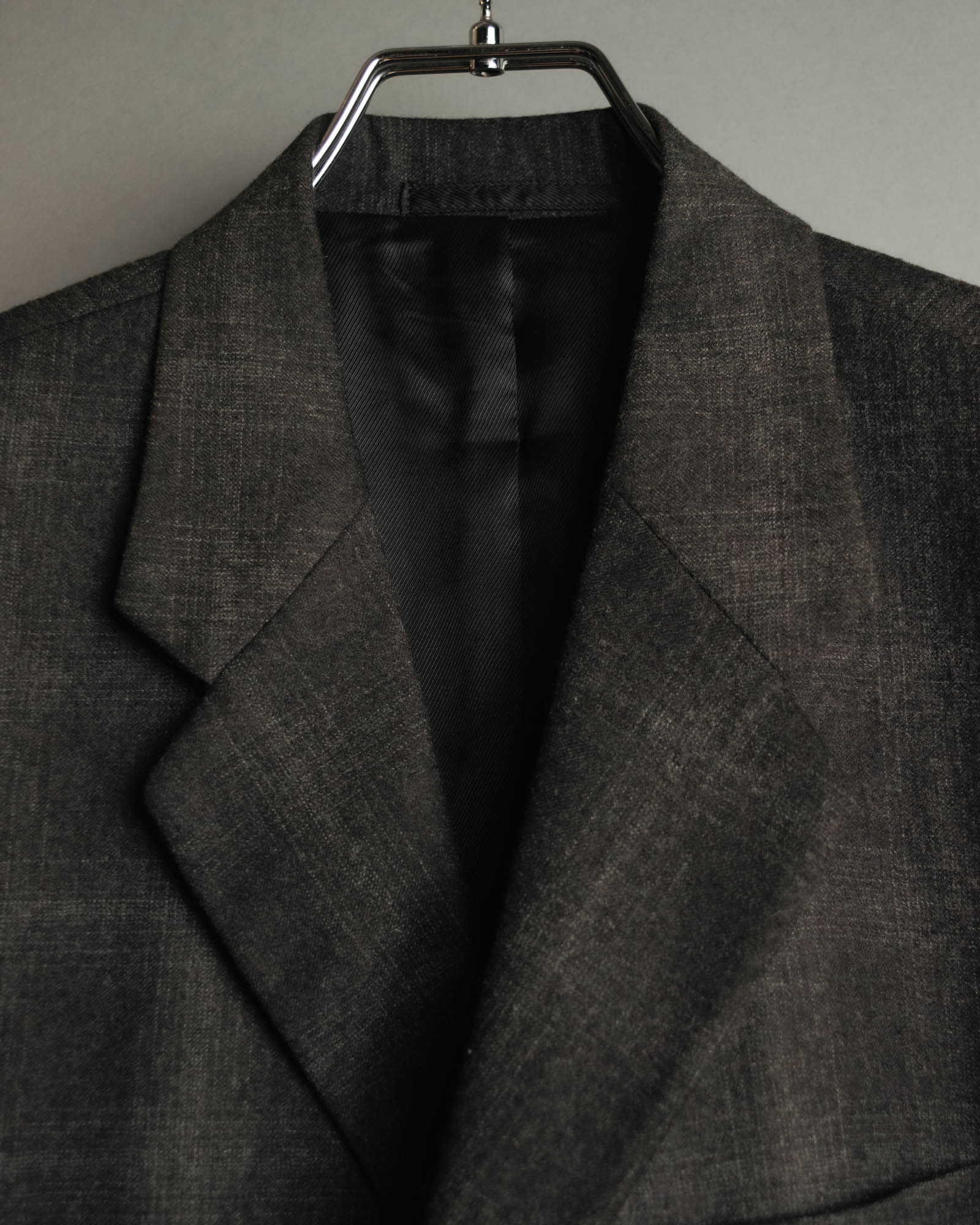 “PRADA” 90’s-00’s Wool cashmere checked tailored jacket