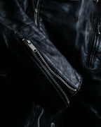 "HYSTERIC GLAMOUR" Lamb leather double riders jacket