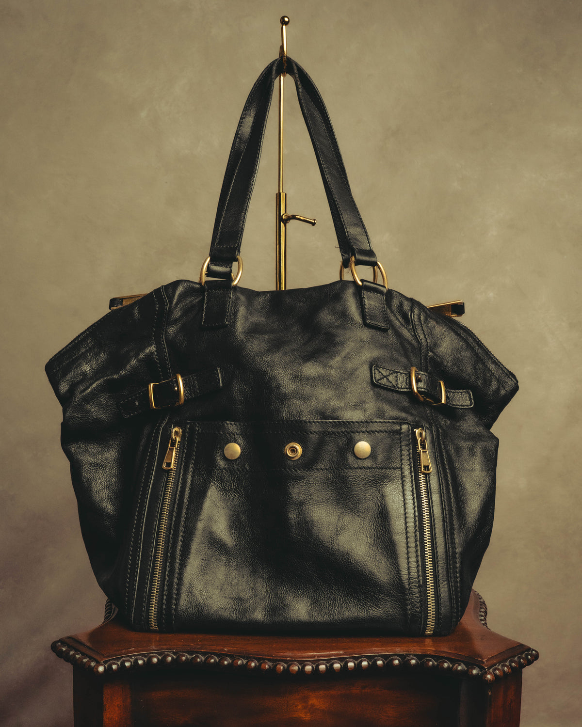 "Yves Saint Laurent" 00's-10's Slouchy leather downtown tote bag