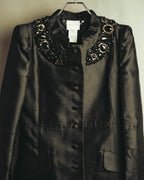 "CELINE" 00's Embellished silk coat