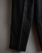 "Vintage subtle gloss striped wide slacks"