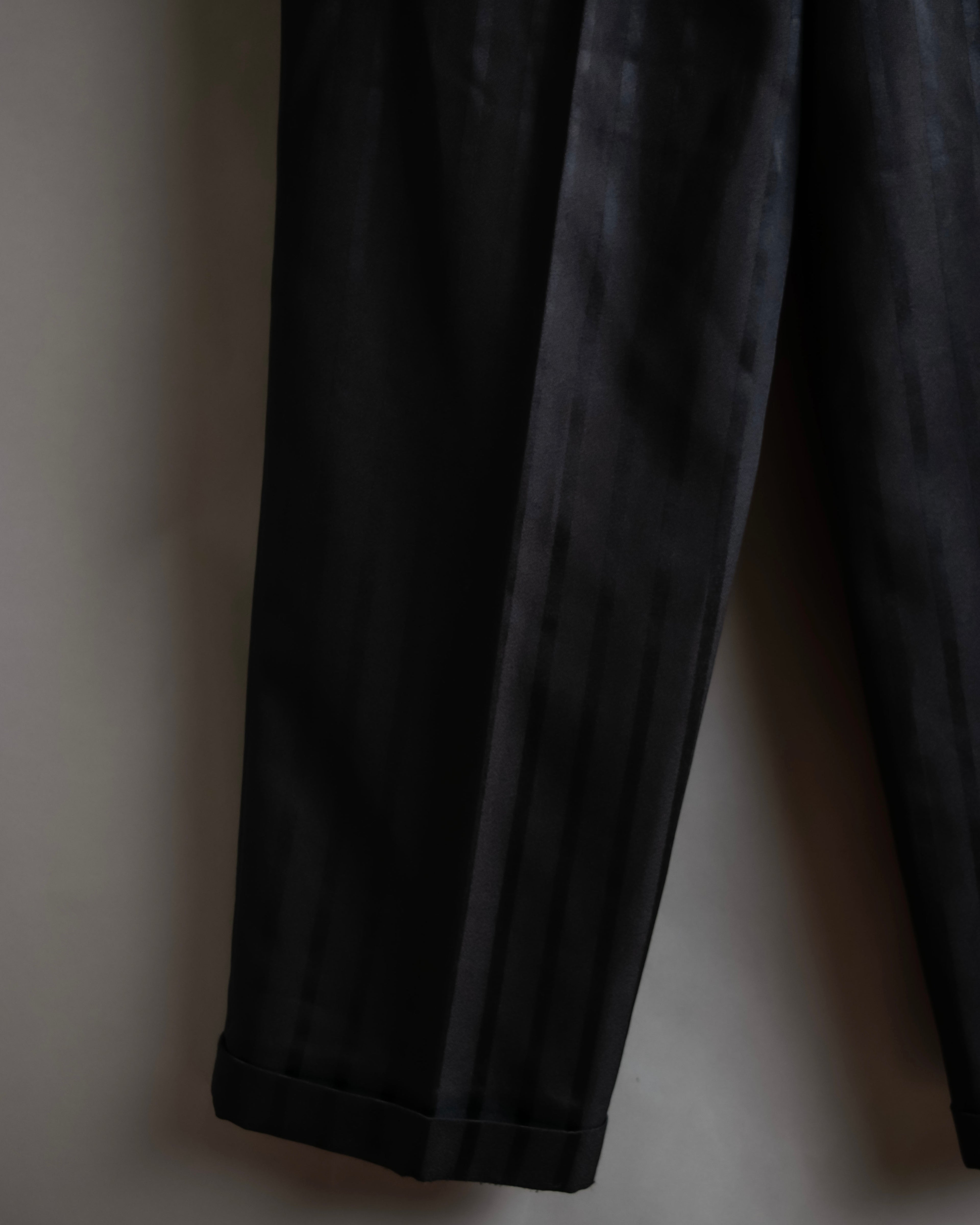 "Vintage subtle gloss striped wide slacks"