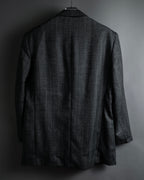 "YVES SAINT LAURENT" 70’s-80’s structured herringbone tweed tailored jacket