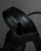 "Jas-M.B." Belt flap design leather shoulder bag