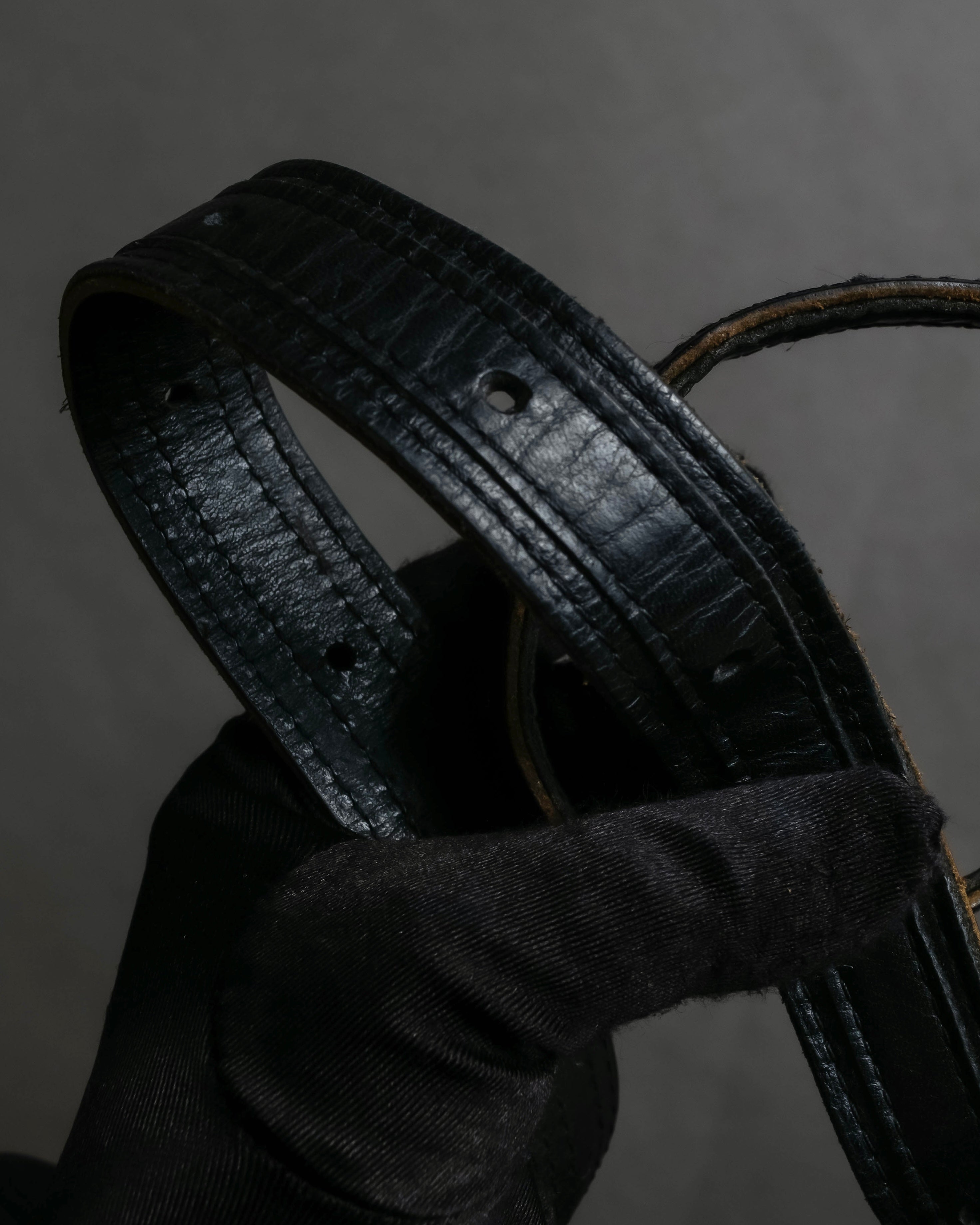 "Jas-M.B." Belt flap design leather shoulder bag