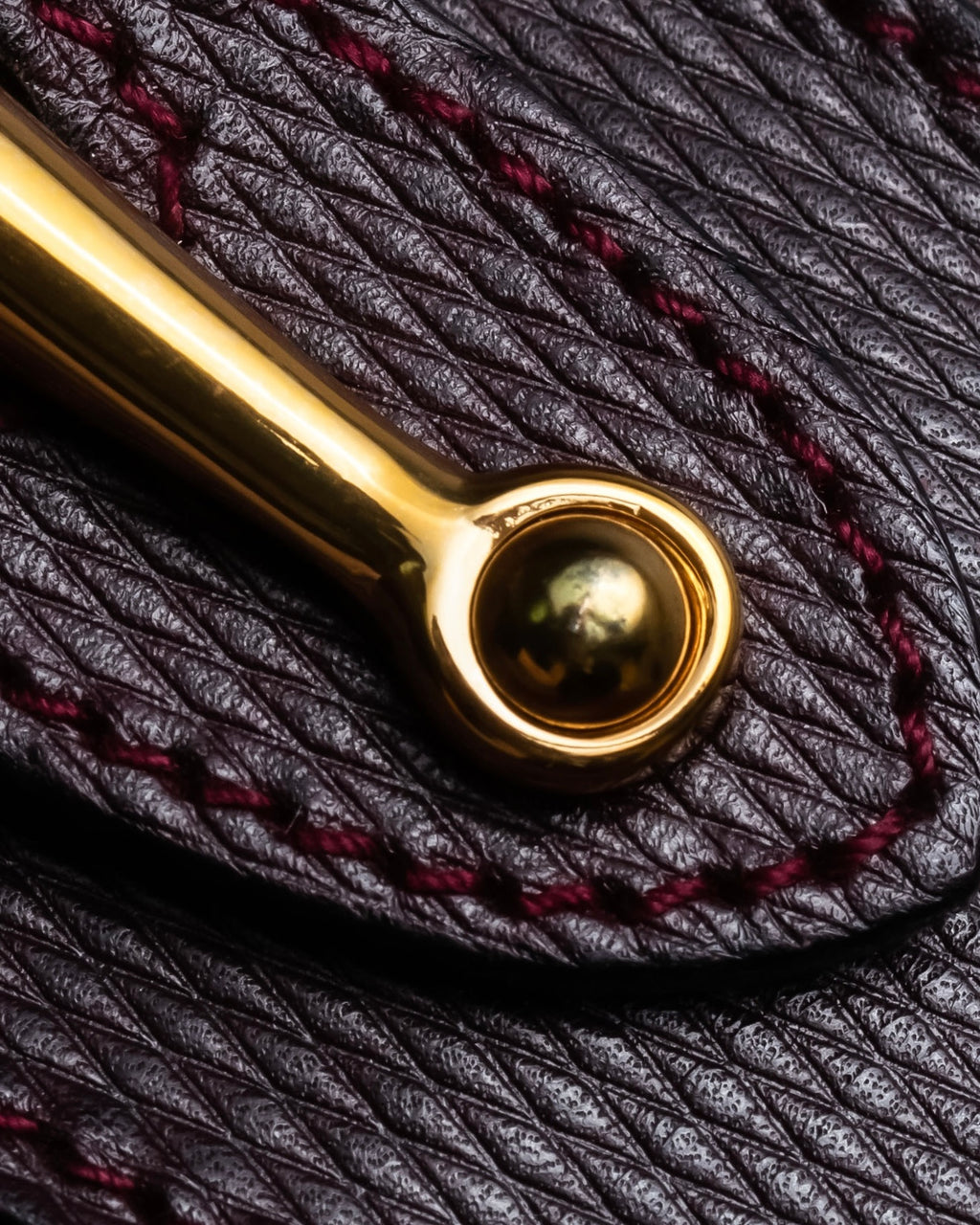 "GUCCI" Equus-derived bordeaux leather belt