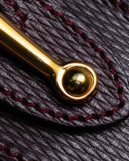 "GUCCI" Equus-derived bordeaux leather belt