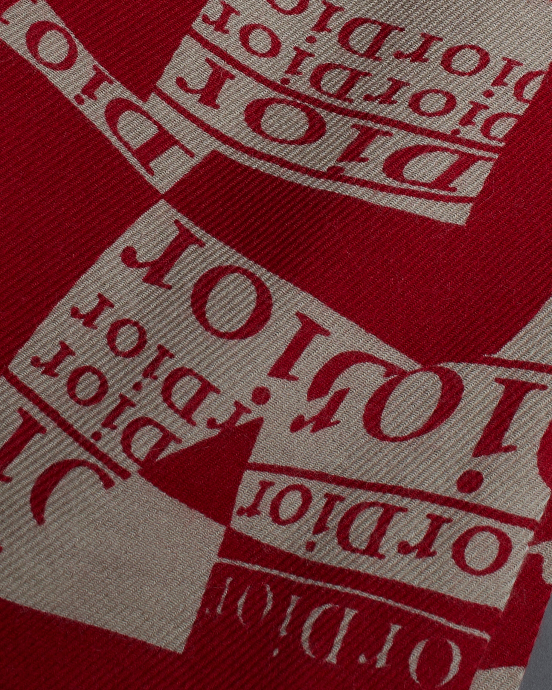 "Christian Dior" Logo pattern twill muffler