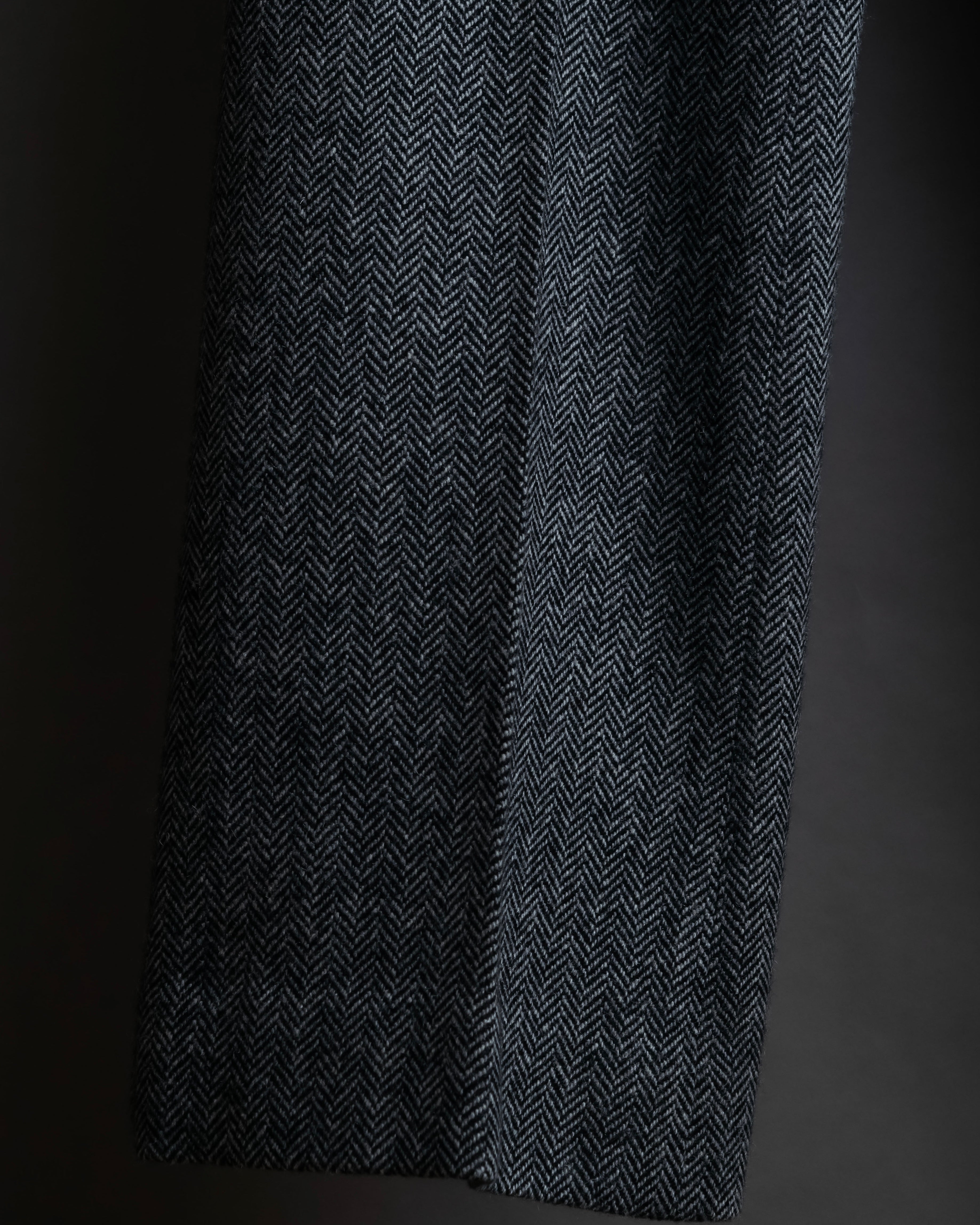 "Weekend Max Mara" Notch lapel tailored jacket & semi flared slacks herringbone set up