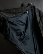 "GIORGIO ARMANI" Greige mix checkered pattern tailored jacket