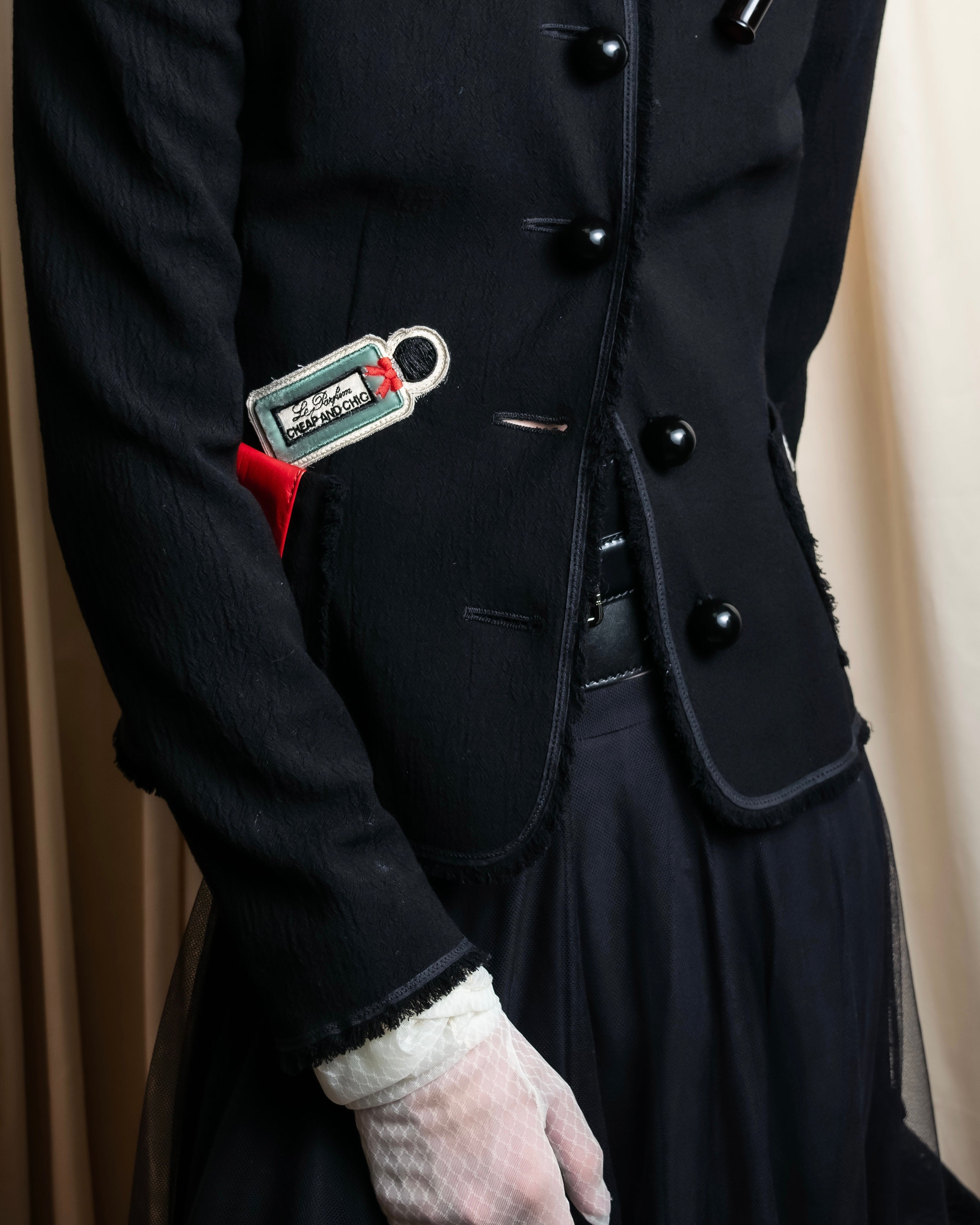 "MOSCHINO" Object sewn design tweed jacket