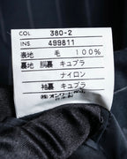 "YVES SAINT LAURENT" Peaked lapel double breasted tailored jacket ＆wide tapered slacks striped set up