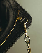 “SAN HIDEAKI MIHARA” 2000’s-2010’s black leather chain shoulder bag