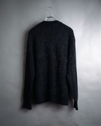 “Yves Saint Laurent” 90’s Textured diamond pattern cardigan