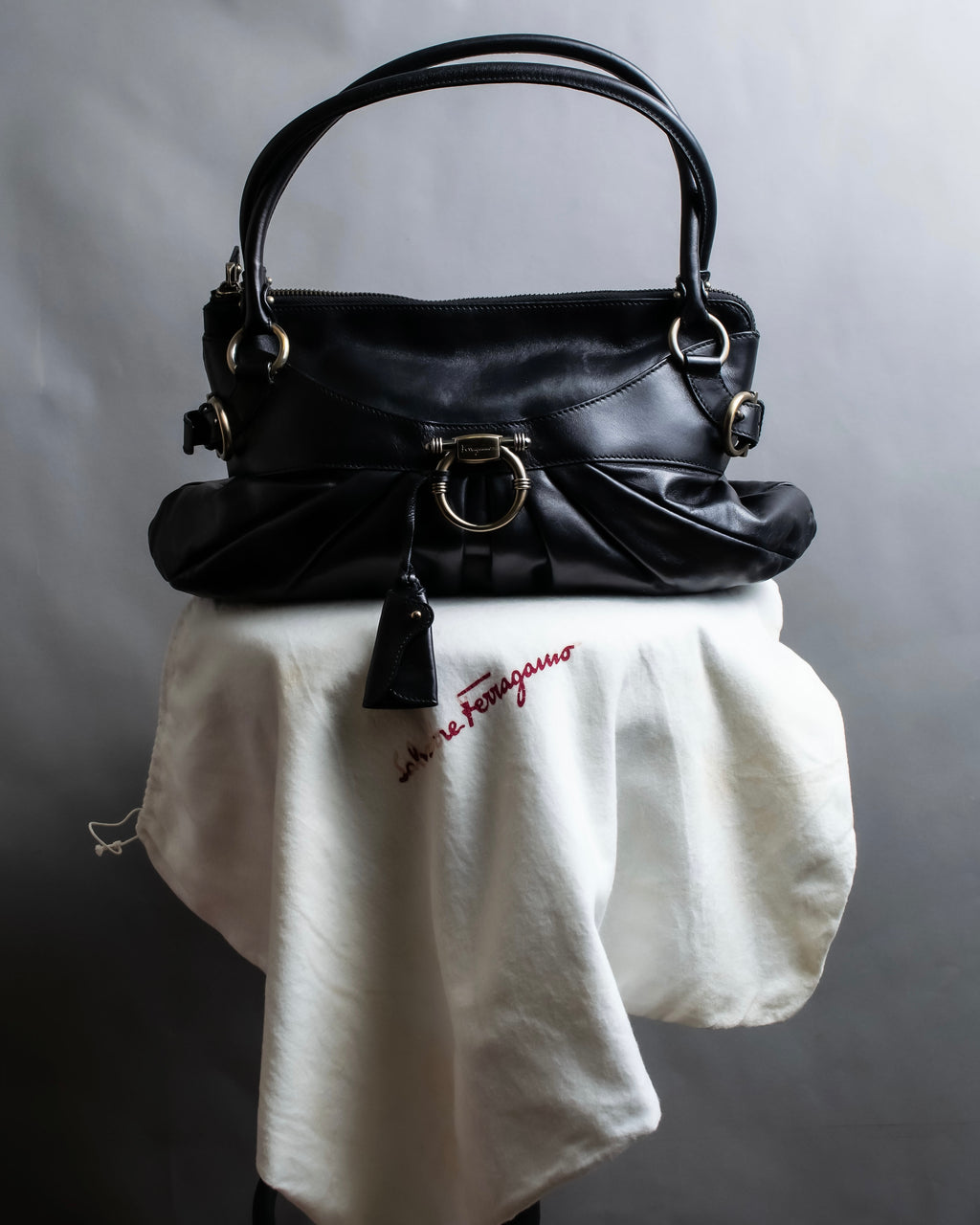 "Salvatore Ferragamo" Gancini motif leather one-handle bag