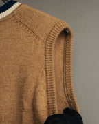 "Christian Dior" 80's-90's Preppy cable knit sweater vest
