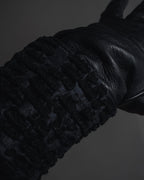 -SPECIAL- "HERMES" 90's Astrakhan combination leather gloves