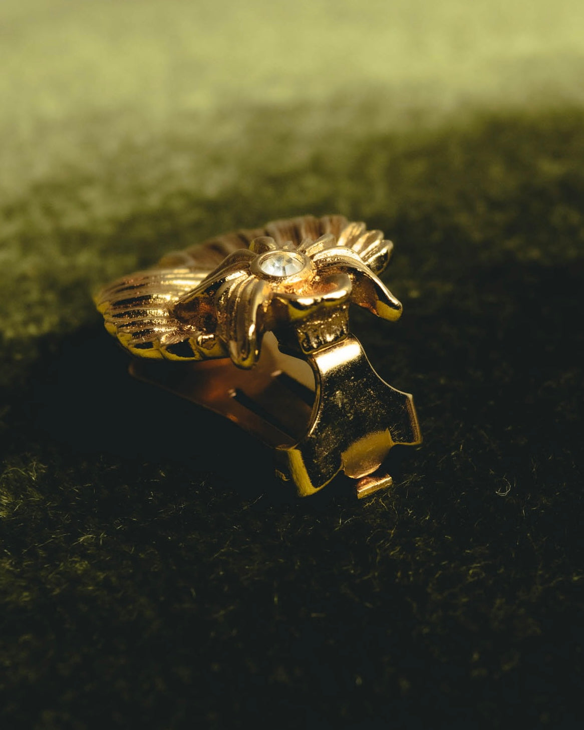 "Christian Dior" 70's-80's Sculptural botanical clip-on earrings