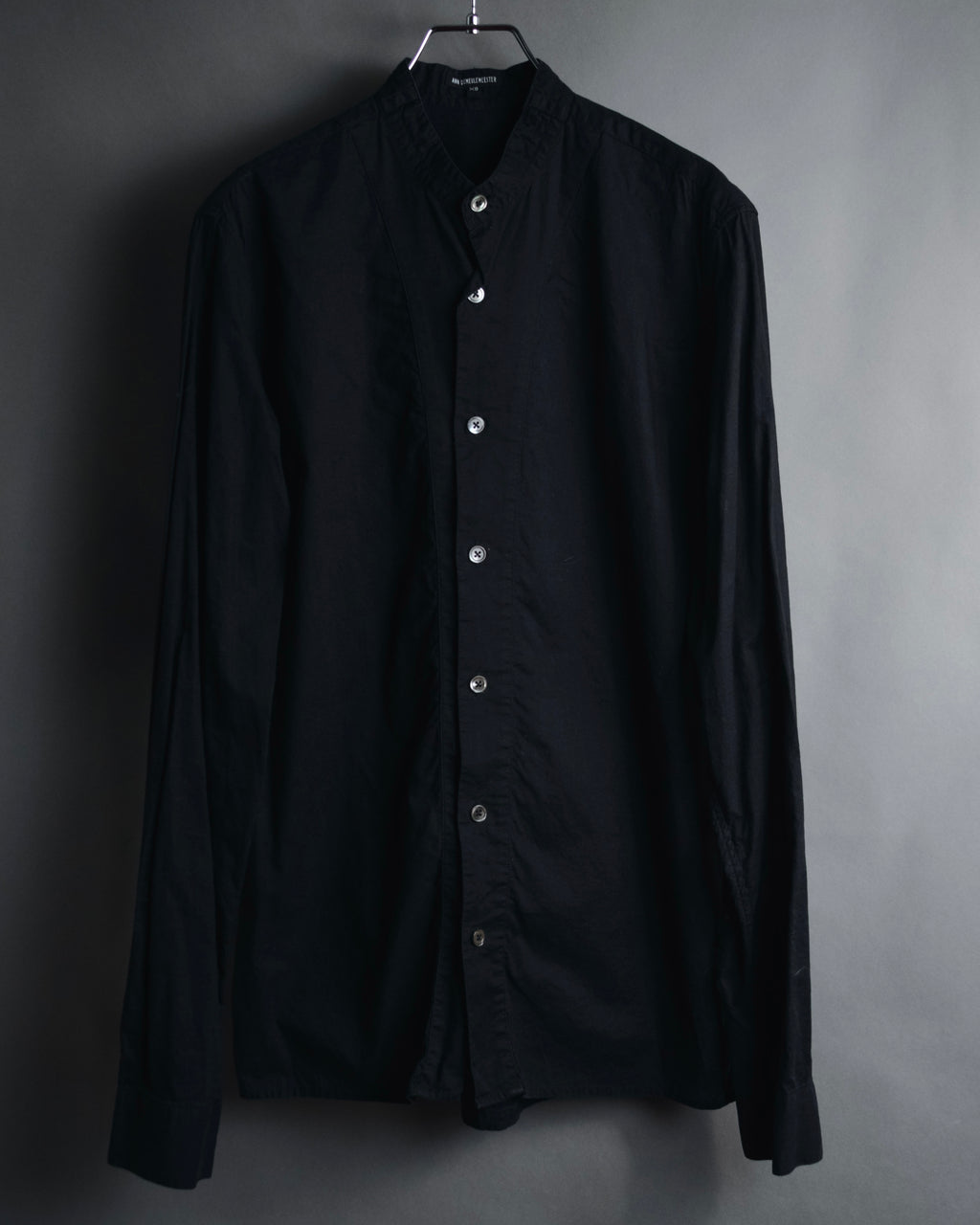 "ANN DEMEULEMEESTER" 01’s-05’s Poetically cut band collar cotton shirt