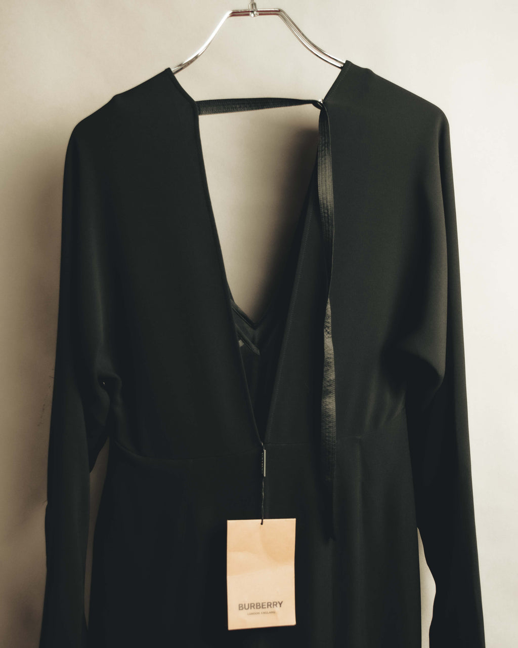 "BURBERRY" 2010's-20's Pleated silk midi dress