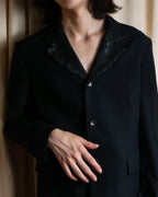 "tricot COMME des GARCONS" 
2001AW Lace-switched design tailored jacket