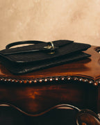 "Christian Dior" 70's-80's Ostrich textured leather handbag