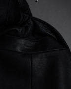 "HUGO BOSS" Oversized calf leather tailored jacket