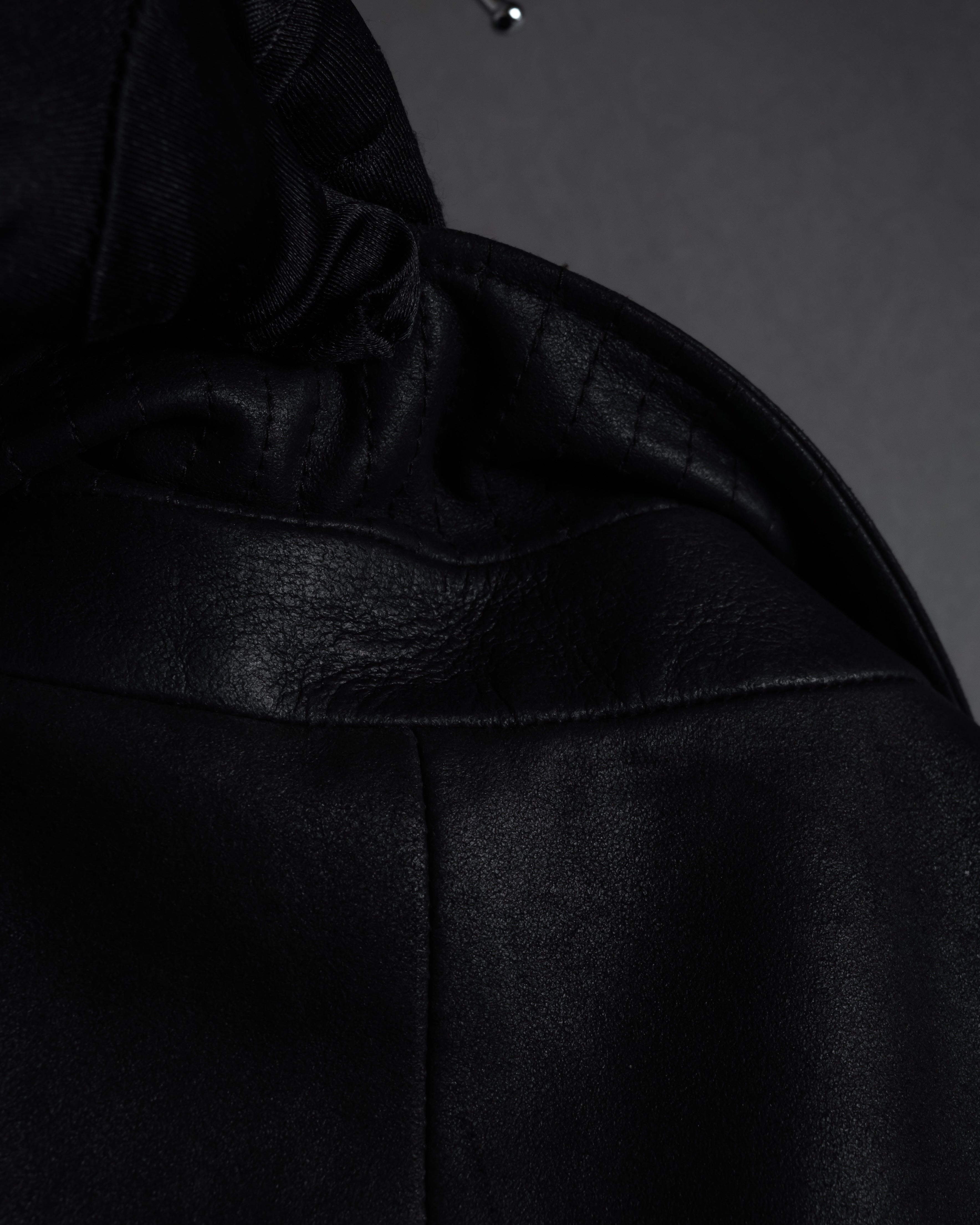 "HUGO BOSS" Oversized calf leather tailored jacket