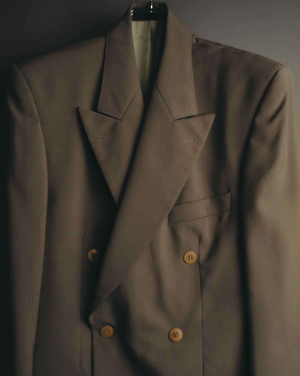 "Yves Saint Laurent pour homme" 80's-90's Structured double-breasted wool blazer
