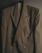 "Yves Saint Laurent pour homme" 80's-90's Structured double-breasted wool blazer
