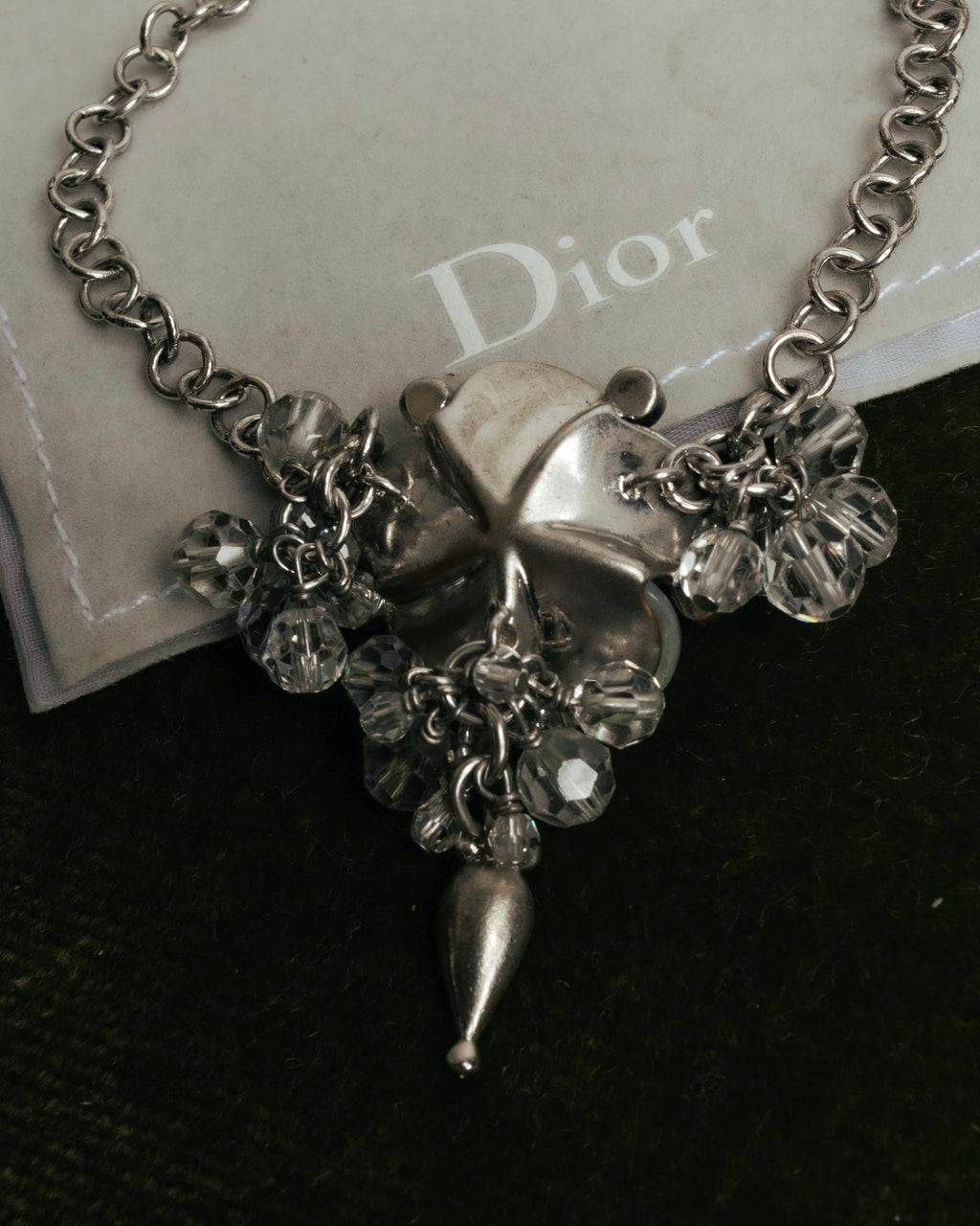 "Christian Dior" 00's Floral charm bracelet