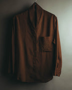 "Christian Dior" 80's  Lustrous silk blend long sleeve shirt