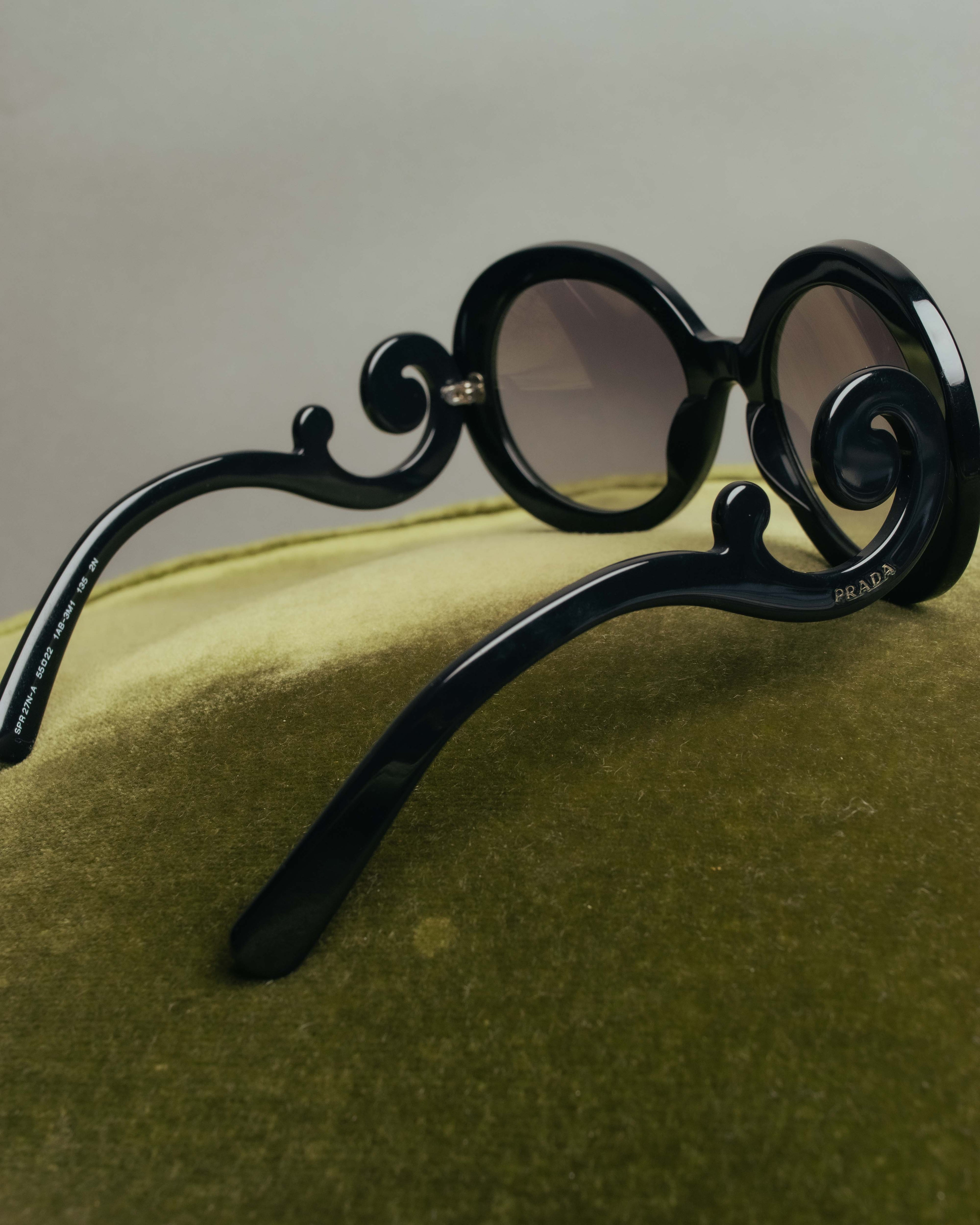 "PRADA" 10's Sculptural baroque sunglasses