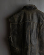 "CHANEL" 2000AW Karl Lagerfeld period calf leather vest