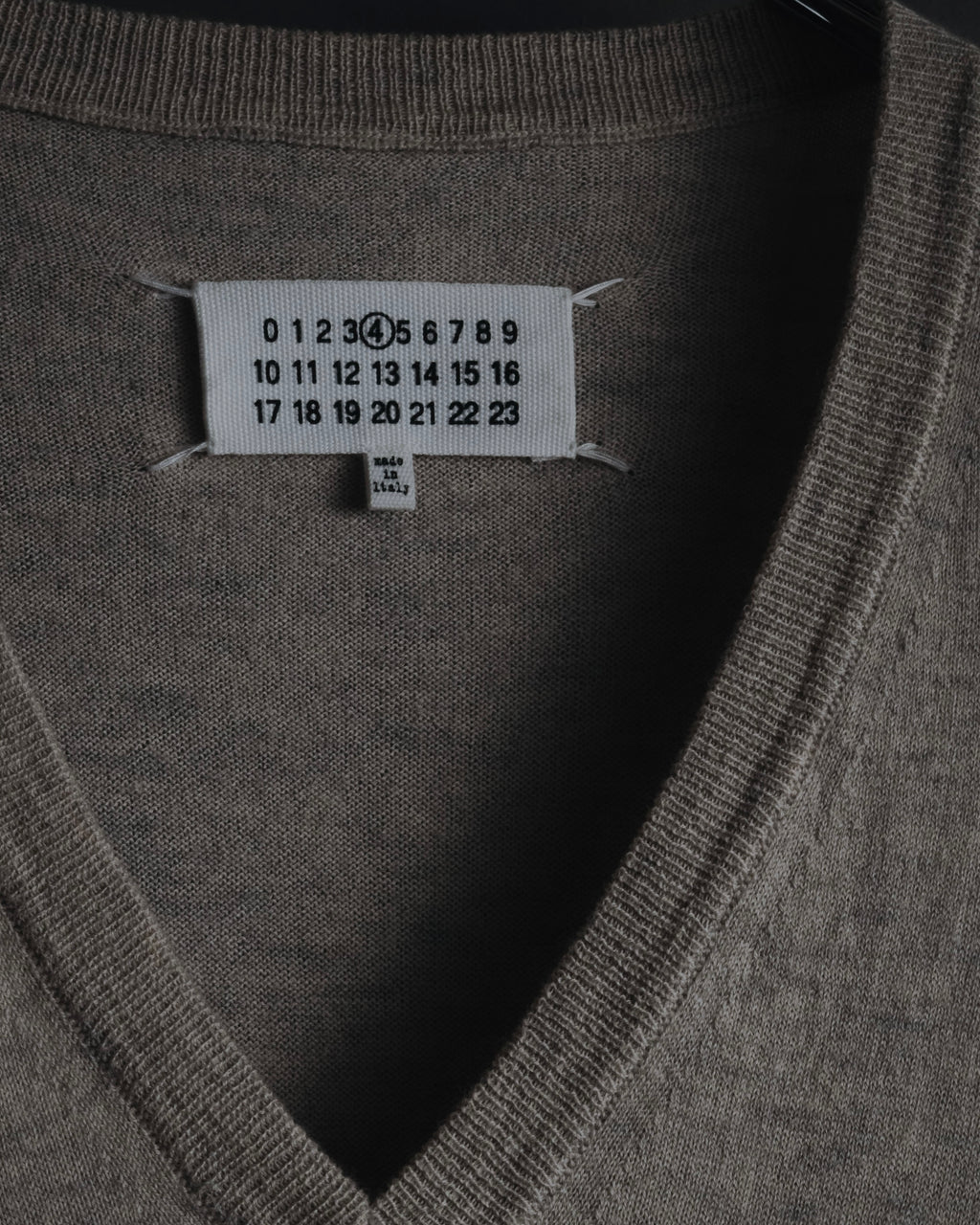 Maison Margiela 2014 Autumn/Winter fine gauge V-neck knit dress with elbow patches