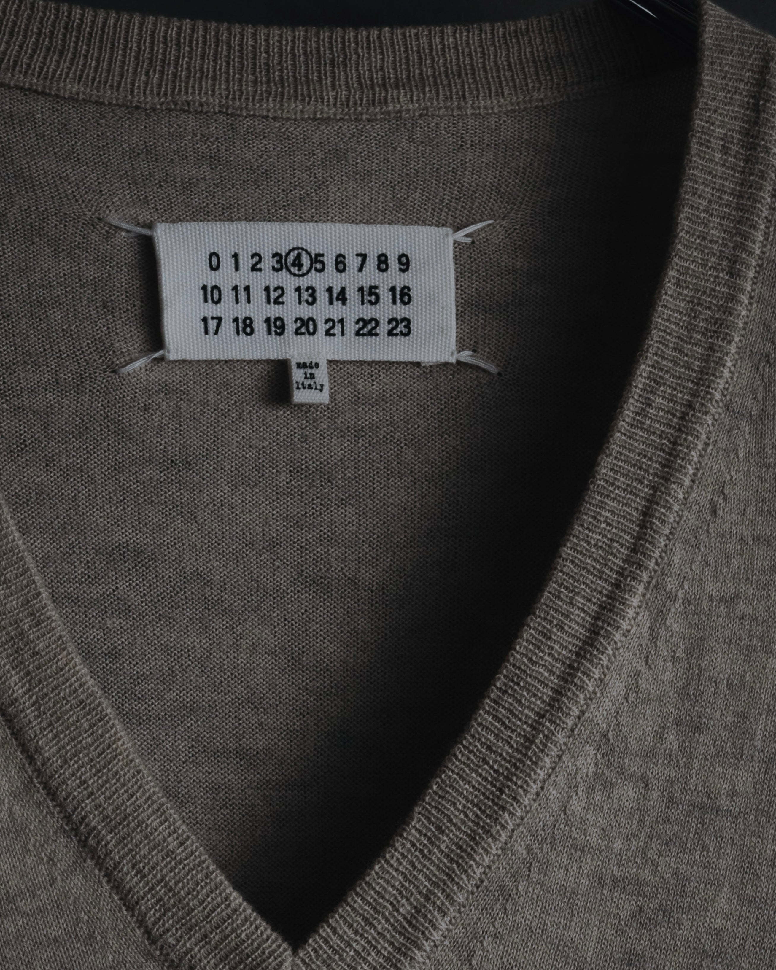 Maison Margiela 2014 Autumn/Winter fine gauge V-neck knit dress with elbow patches