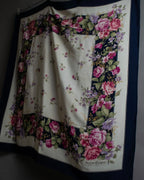 "YVES SAINT LAURENT" Peony small flower bouquet pattern silk scarf