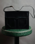 "Yves Saint Laurent" 80’s-90’s Lizard-embossed perforated leather shoulder bag