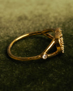 "Christian Dior" 00's-10's Sparkling rhinestone logo ring
