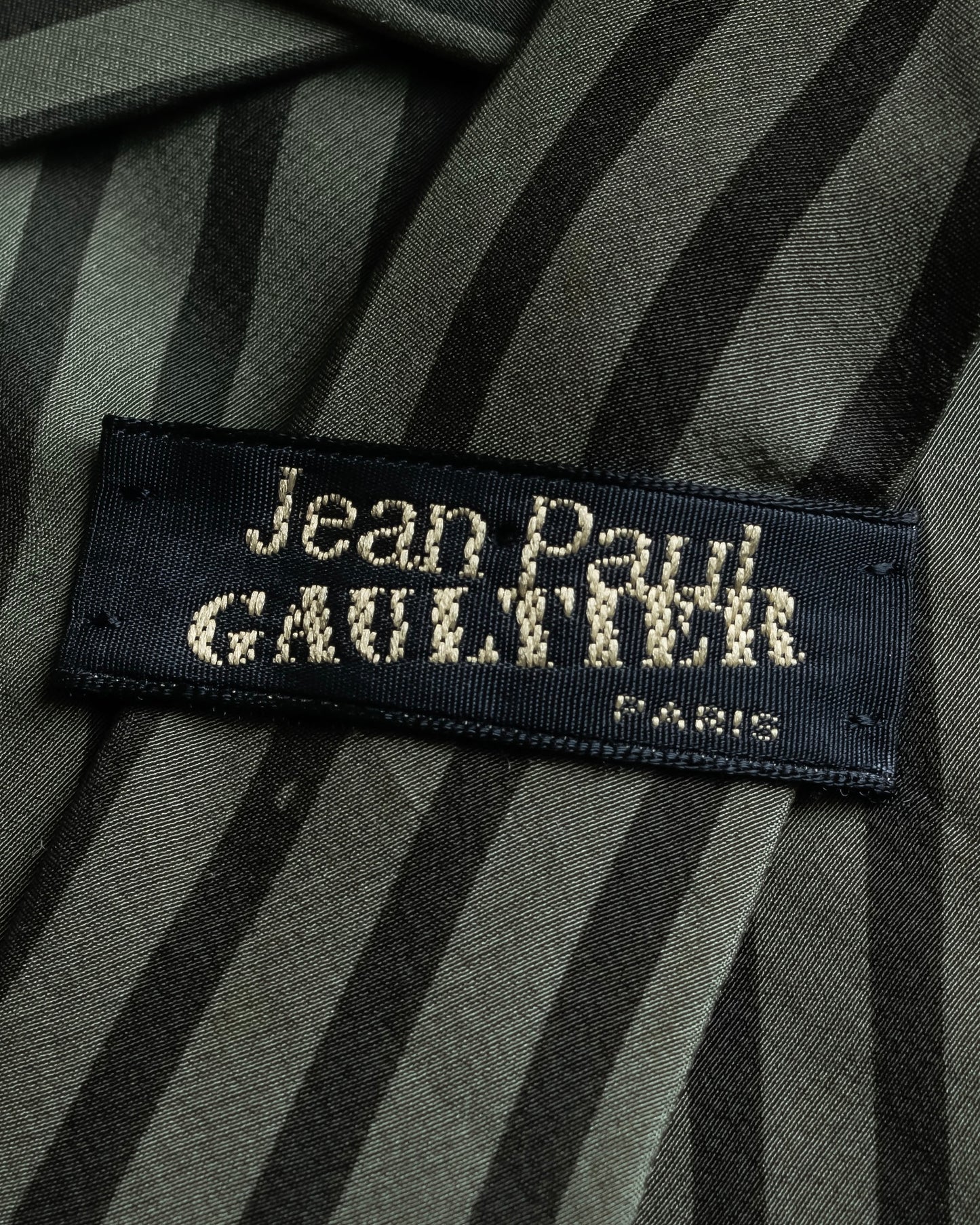 "JEAN PAUL GAULTIER" Stripe & watercolor women pattern neck tie