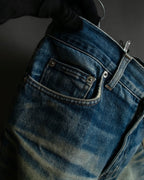 "GUCCI" Gradient fade design tapered denim