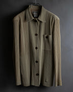 "ISSEY MIYAKE" Fine pleated shirt jacket