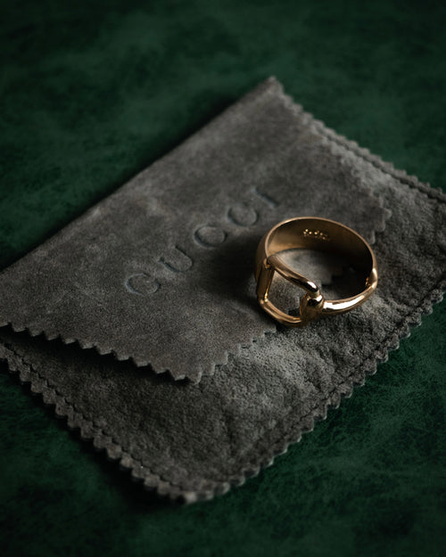 "GUCCI" 90’s-00’s Horsebit scarf ring