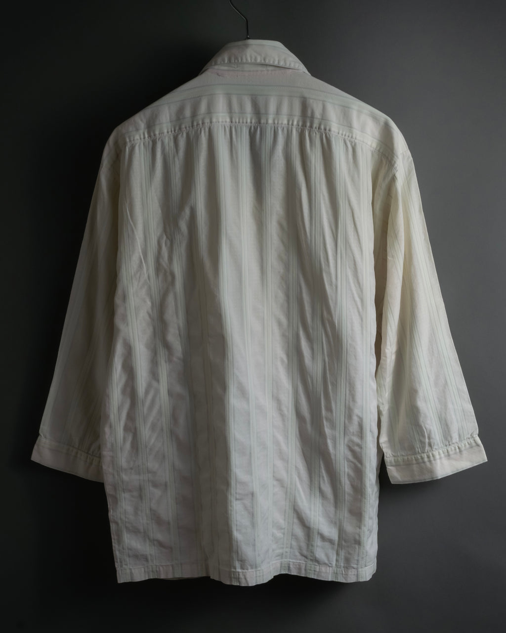 "CELINE" 80’s-90’s Pastel dobby striped pajama shirt