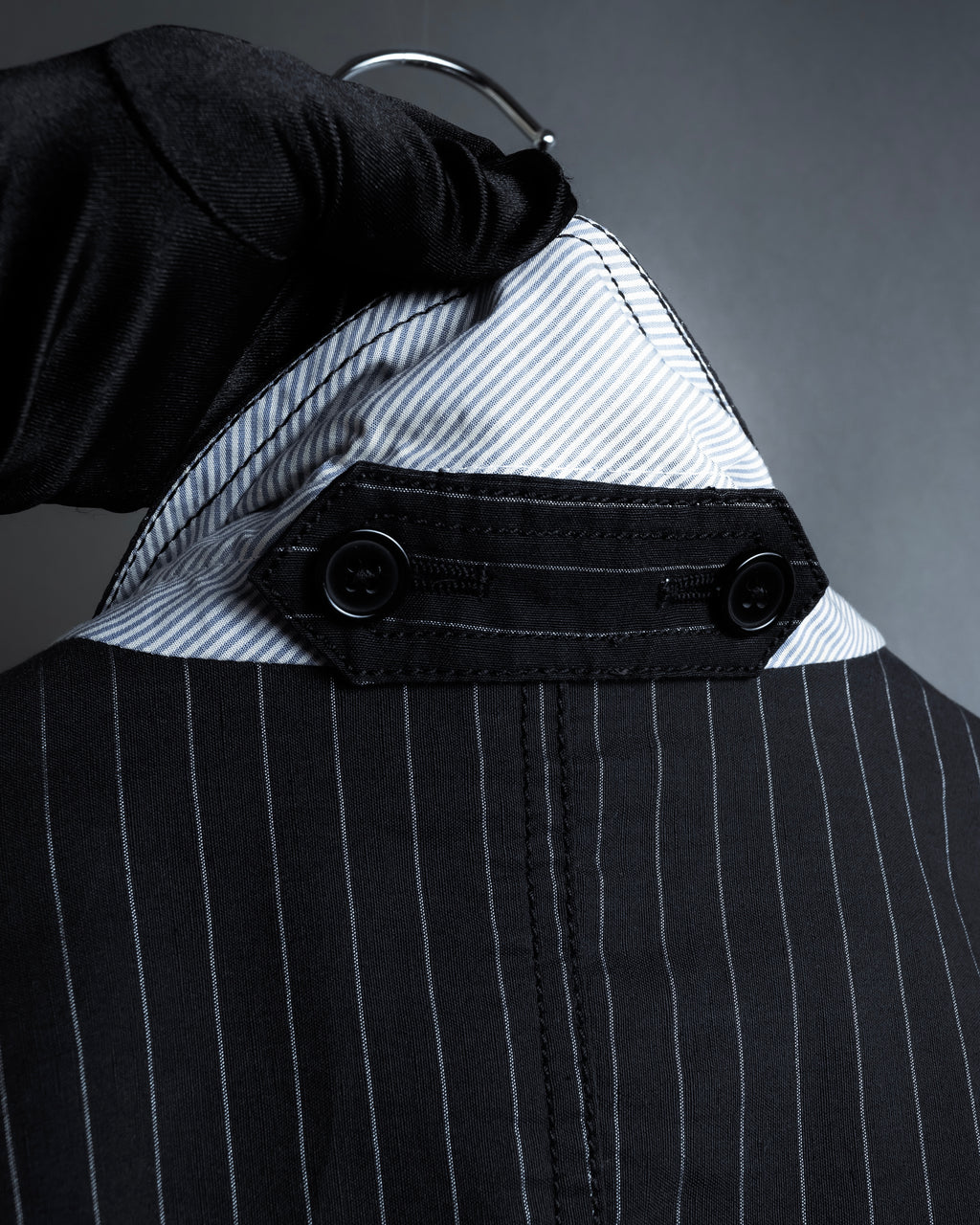 "Dolce & Gabbana" Collar switching design pinstripe pattern tailored jacket