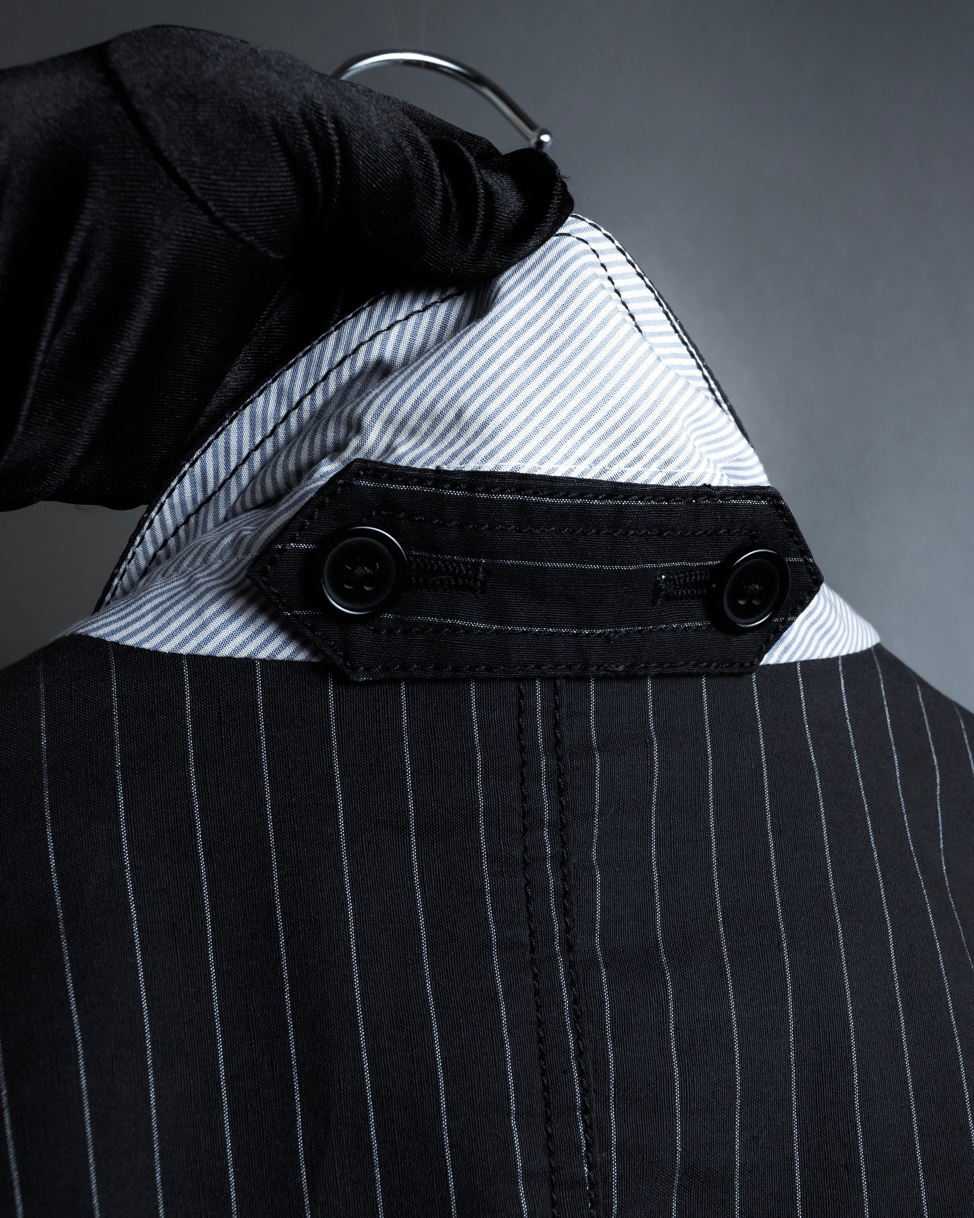 "Dolce & Gabbana" Collar switching design pinstripe pattern tailored jacket