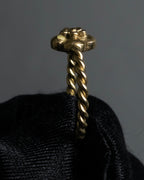 "CHANEL" 99AW Flower motif design twist arm ring