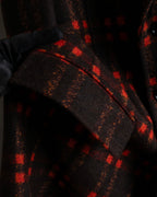 "HUGO BOSS" Plaid brushed wool tailored coat