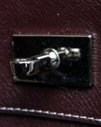 "HAMANO TOKYO" Trapezoidal shape iconic hardware leather one handle bag